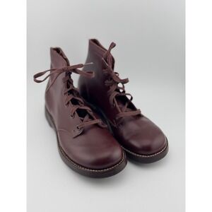 Vintage Peter Diamond Ferndale Kids Lace Up Leather Burgundy‎ Boots